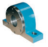 Solid flame-cut steel bearing housings